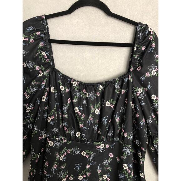 ASOS Women's Size 18 Floral Square Neckline Mini Dress - Picture 2 of 9